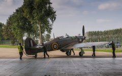 Hurricane being pushed into the hanger.jpg